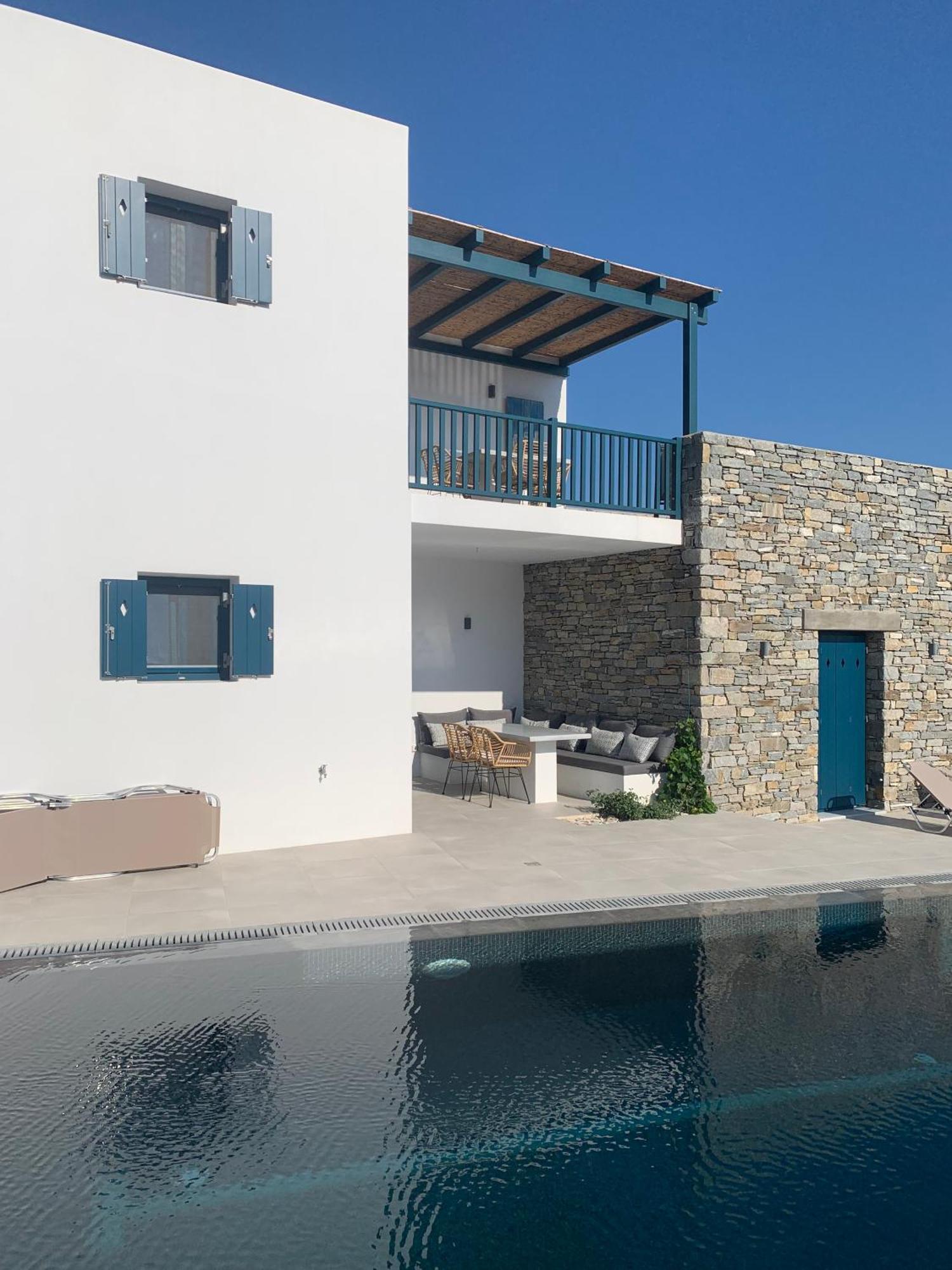 Paros-Memories-Neubau-Villen, Sportpool Aspro Chorio Ngoại thất bức ảnh